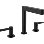 Змішувач для раковини зі зливним гарнітуром HANSGROHE FINORIS 76034670, чорний матовий