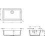 Мийка для кухні HANSGROHE S51 43432290, сірий матовий