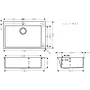 Мийка для кухні HANSGROHE S71 43302800, нержавіюча сталь
