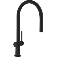 Змішувач для кухонної мийки з висувним душем HANSGROHE TALIS M54 72803670, чорний матовий