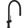 Змішувач для кухонної мийки з висувним душем HANSGROHE TALIS M54 72803670, чорний матовий