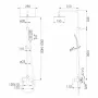 Душова система зі змішувачем IMPRESE MODUS f03008210SS, чорний