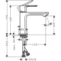 Змішувач для умивальника HANSGROHE REBRIS E 72557000