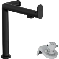 Змішувач для кухні з висувним виливом HANSGROHE AQITTURA M91 76804670, чорний