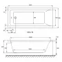 Ванна акрилова VOLLE SOLO 150x70 1210.001570
