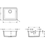 Мийка для кухні HANSGROHE S51 43431380, сірий матовий