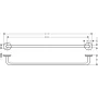Рушникотримач і рейлінг AXOR UNIVERSAL CIRCULAR 42860670, 600 мм, чорний