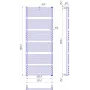 Рушникосушарка водяна MARIO Преміум Турин 1360х530/500 (1.2.1504.03.P)