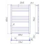 Рушникосушарка водяна MARIO Чикаго 800х530/500 (1.2.6100.03 Р)