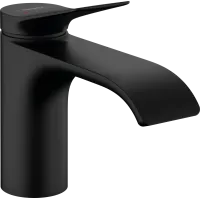 Змішувач для раковини зі зливним гарнітуром HANSGROHE VIVENIS 75010670, чорний матовий