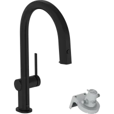 Змішувач для кухонної мийки HANSGROHE AQITTURA M91 76826670, чорний матовий