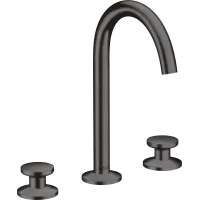 Змішувач для раковини AXOR ONE 48070340, на 3 отвори, Select 170, з донним клапаном Push-Open, чорний