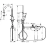 Змішувач для кухонної мийки HANSGROHE AQITTURA M91 76803800, нержавіюча сталь