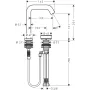 Змішувач для раковини з донним клапаном HANSGROHE TECTURIS S 73353670, чорний матовий