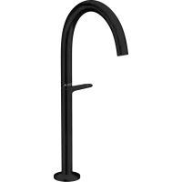 Змішувач для раковини Select 260 AXOR ONE 48030670, для накладної раковини, з донним клапаном Push-Open, чорний