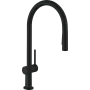 Змішувач для кухонної мийки з висувним душем HANSGROHE TALIS M54 72800670, чорний матовий