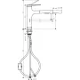 Змішувач з витяжним душем для кухонної мийки HANSGROHE ZESIS M33 74801670, чорний матовий