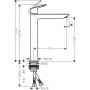 Змішувач для умивальника HANSGROHE LOGIS 71258670, чорний матовий