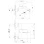 Змішувач для ванни IMPRESE RUBIN f03209901CA