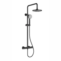 Душевая система с термостатом IMPRESE TEPLICE t04806310SR, черный матовый