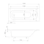 Ванна акрилова IMPRESE ROZKOS 150x70 b0701015070