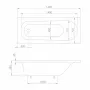Ванна акрилова IMPRESE ROZKOS 160x70 b0701016070