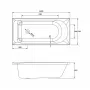 Ванна акрилова IMPRESE VALTICE 150x70 b0700655070
