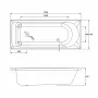 Ванна акрилова IMPRESE VALTICE 170x70 b0700657070