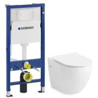 Набір інсталяційний GEBERIT DUOFIX 458.103.00.2 з безобідковим унітазом VOLLE AGUA DEUS 1315.151007, без кнопки
