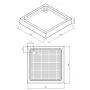 Душовий піддон квадратний з сифоном IMPRESE s0949090S