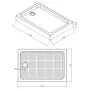 Душовий піддон прямокутний з сифоном IMPRESE s0941280S
