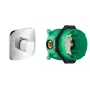 Термостат прихованого монтажу 2 функції із прихованою частиною HANSGROHE PURAVIDA 15772400+01800180, білий матовий