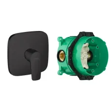 Змішувач прихованого монтажу 1 функція із прихованою частиною HANSGROHE SHOWER SELECT DEL 71765670+01800180, чорний матовий