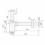 Сифон для умивальника пластиковий IMPRESE i-SEW d12600101S, хром