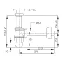 Сифон для умивальника без донного клапана, 1 1/4", слив 215xD32 IMPRESE d12601511S