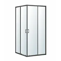 Душевая кабина квадратная 90x90 IMPRESE VALTICE i51385, черный матовый