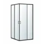 Душевая кабина квадратная 90x90 IMPRESE VALTICE i51385, черный матовый