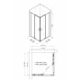 Душевая кабина квадратная 90x90 IMPRESE VALTICE i51385, черный матовый