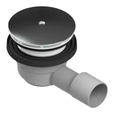 Сифон для душового піддону D90, злив D40/50 IMPRESE d12500211P, хром