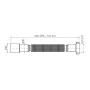 Гофра з гайкою 41-87 см, 1 1/2" хD40/50 IMPRESE w14100111G