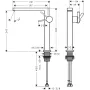 Змішувач для умивальника HANSGROHE TECTURIS 73070670, чорний матовий
