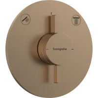 Змішувач для душу прихованого монтажу HANSGROHE DUOTURN S 75418140, бронза сатин