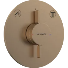 Змішувач для душу прихованого монтажу HANSGROHE DUOTURN S 75418140, бронза сатин