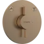 Змішувач для душу прихованого монтажу HANSGROHE DUOTURN S 75418140, бронза сатин