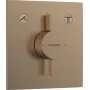Змішувач для душу прихованого монтажу HANSGROHE DUOTURN E 75417140, бронза