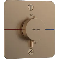 Змішувач прихованого монтажу за термостатом HANSGROHE SHOWER SELECT COMFORT Q 15583140, бронза сатин