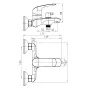 Смеситель для ванны RJ VIVO RJFA065-02CH