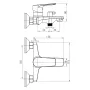 Змішувач для ванни RJ LIDA RJFA093-02CH+RJAC022-02NI