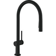 Змішувач для кухонної мийки з висувним душем HANSGROHE TALIS M54 72842670, чорний матовий