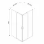 Душевая кабина квадратная 90x90 EGER GABOR 599-515